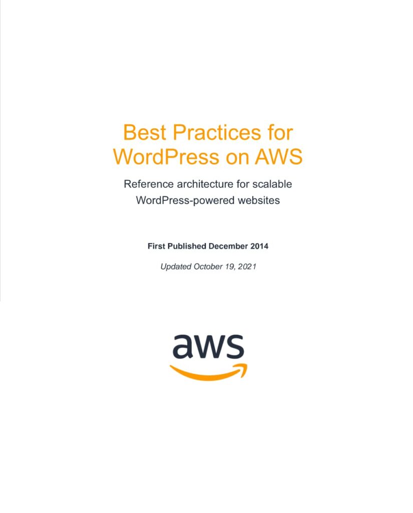WordPress: Best Practices on AWS